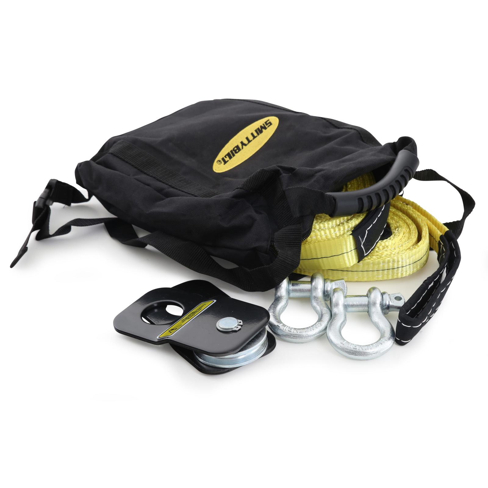 Winch Accessory Kit ATV Includes Snatch Block, Pair Of Shackles, Pair Of Straps Smittybilt