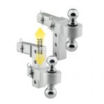 Ball Mount 6 Inch Adjustable W/Reversible 2 and 1 7/7 Inch Steel Balls Smittybilt