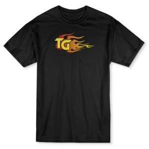 T-SHIRT,TG FLAME,BLACK,MENS TALL XXX-LARGE
