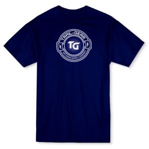 T-SHIRT,TG BURST CIRCLE,NAVY,MENS LARGE