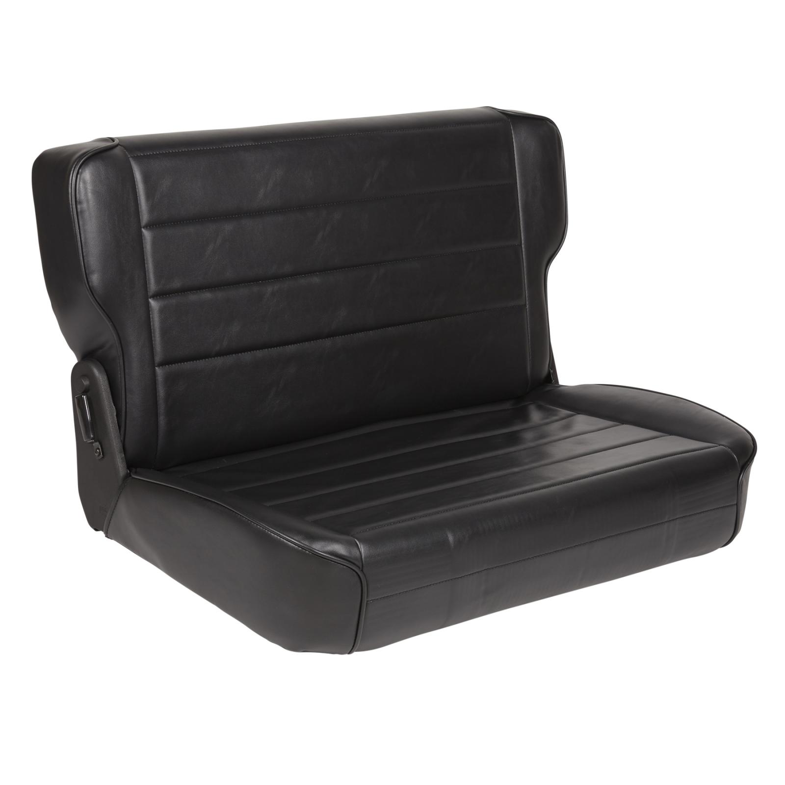Rear Seat 86-95 Wrangler YJ/CJ Fold And Tumble Vinyl Black Smittybilt 