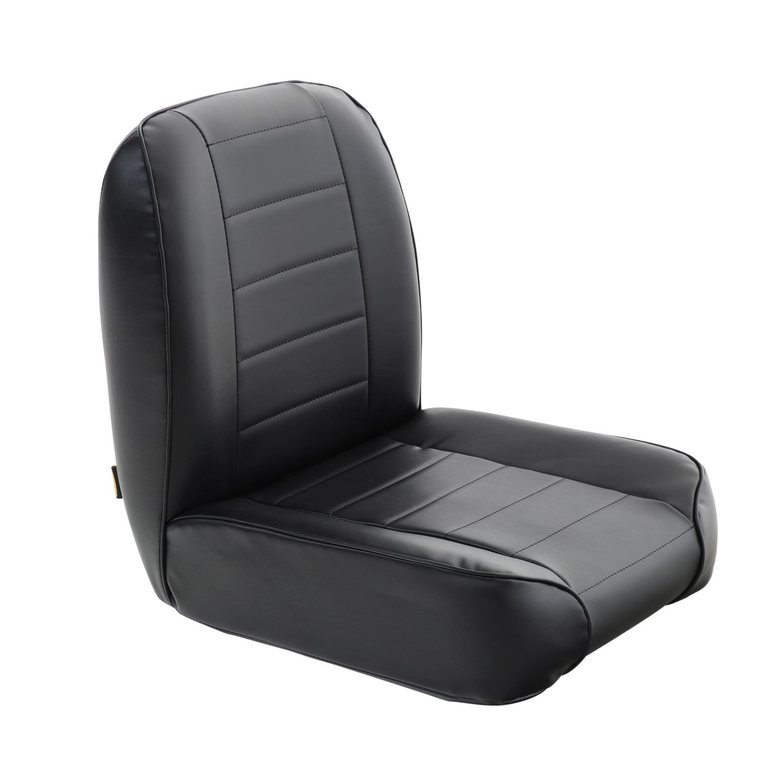 Front Seat 55-76 Jeep CJ Low Back Bucket Vinyl Black Smittybilt