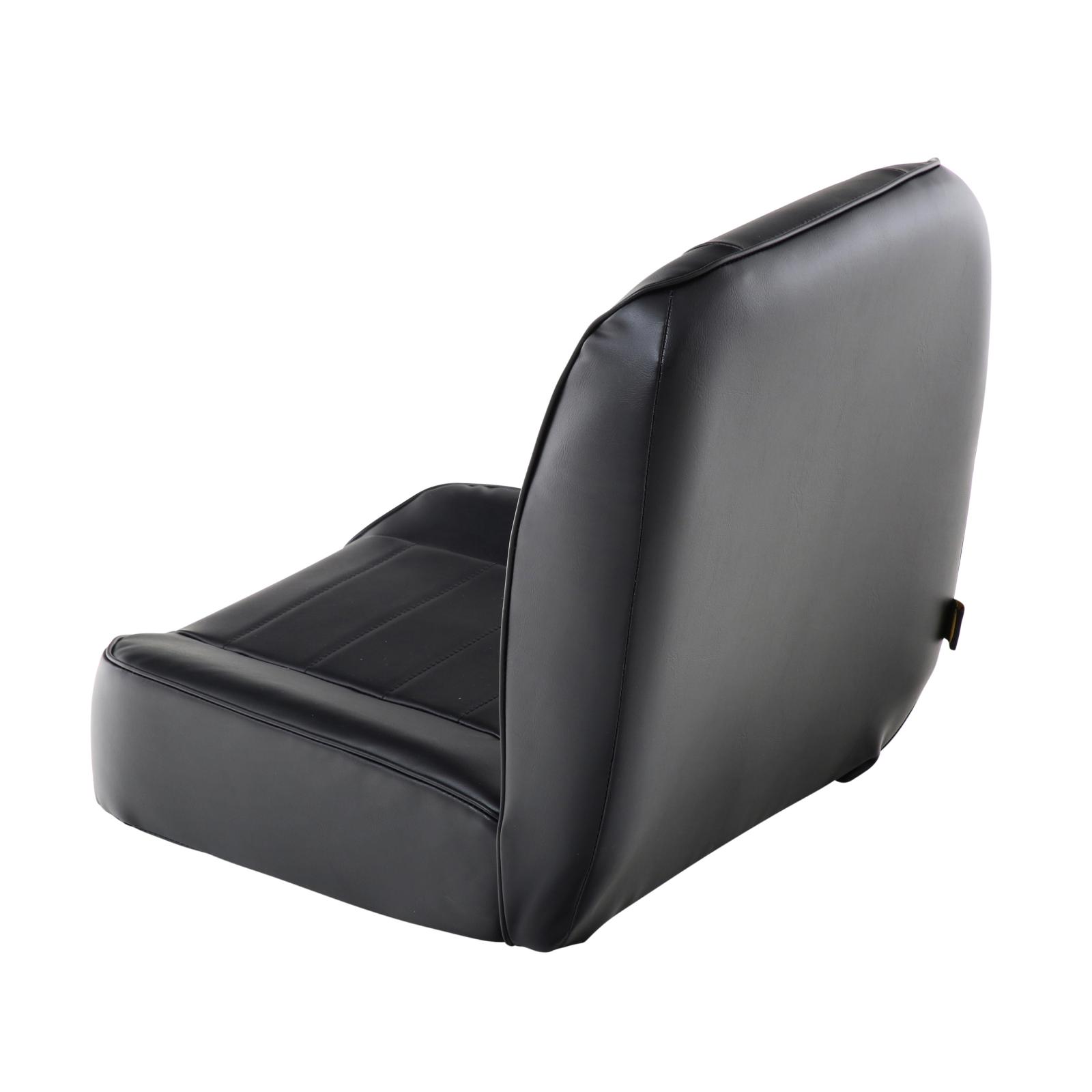 Front Seat 55-76 Jeep CJ Low Back Bucket Vinyl Black Smittybilt