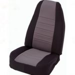 Neoprene Seat Cover Front Set 97-02 Wrangler TJ Black/Charcoal Smittybilt