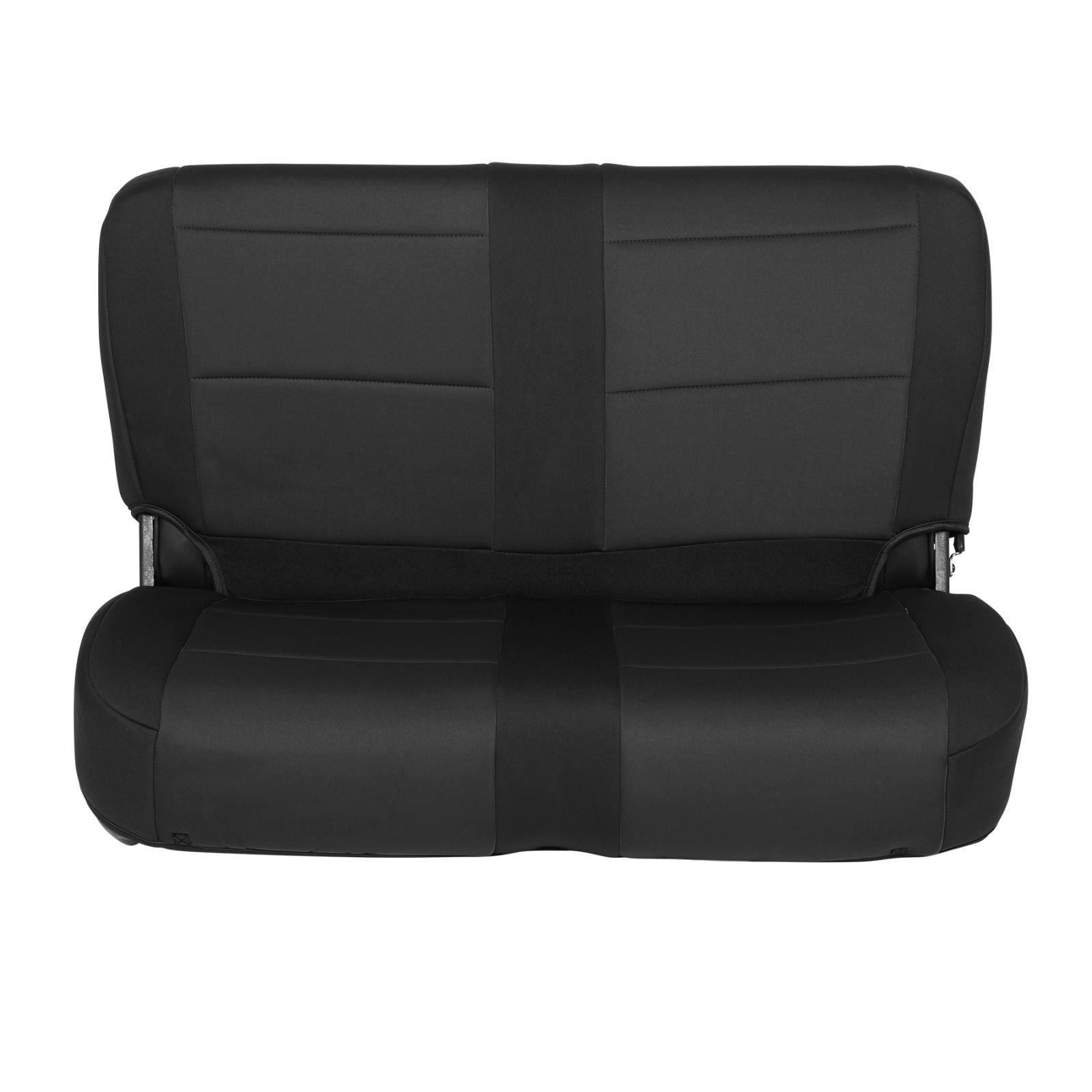 Neoprene Seat Cover 76-90 Wrangler CJ/YJ Set Front/Rear Black Smittybilt