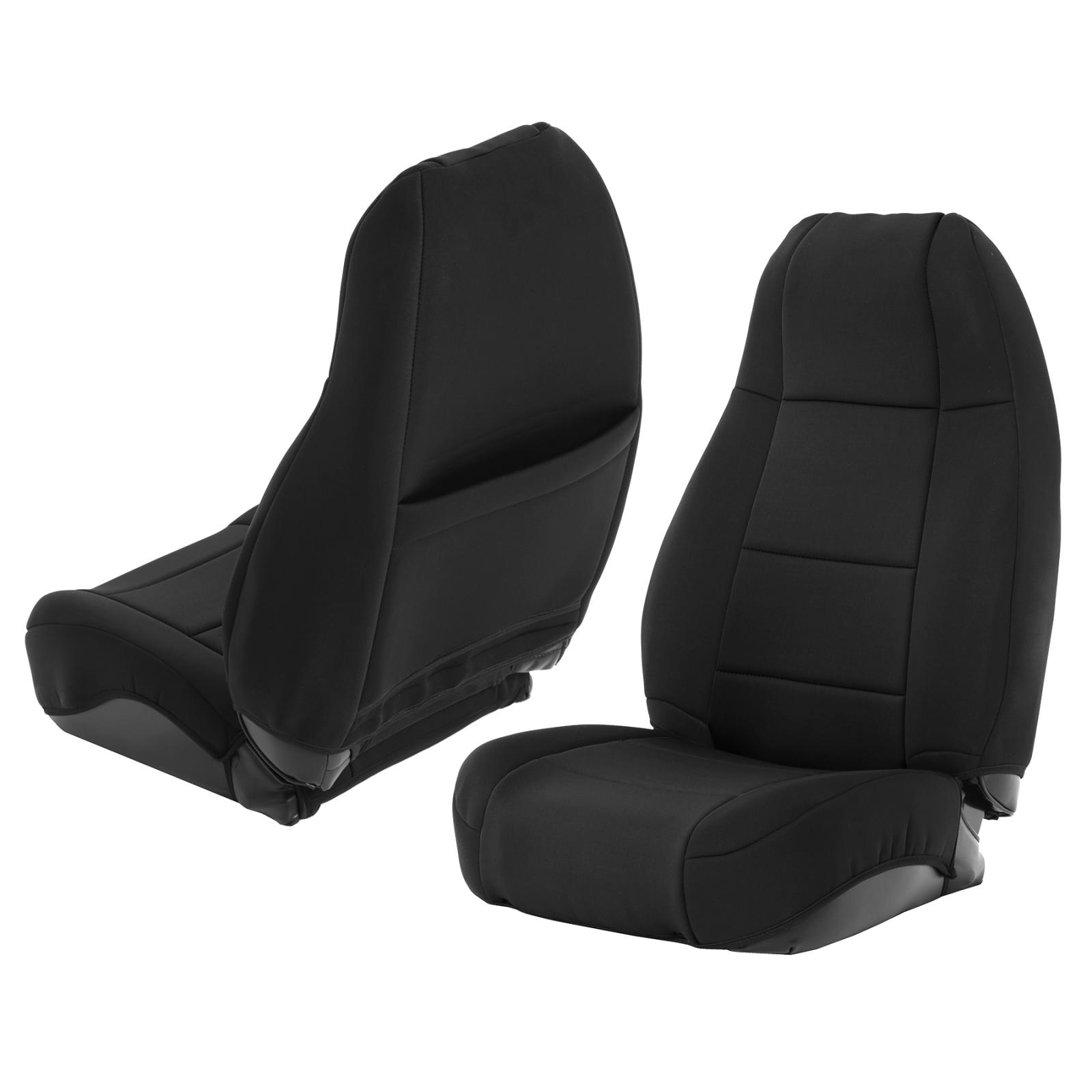 Neoprene Seat Cover 91-95 Wrangler YJ Set Front/Rear Black Smittybilt