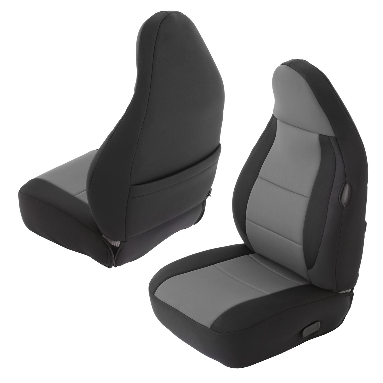 Neoprene Seat Cover 97-02 Wrangler TJ Set Front/Rear Charcoal Smittybilt