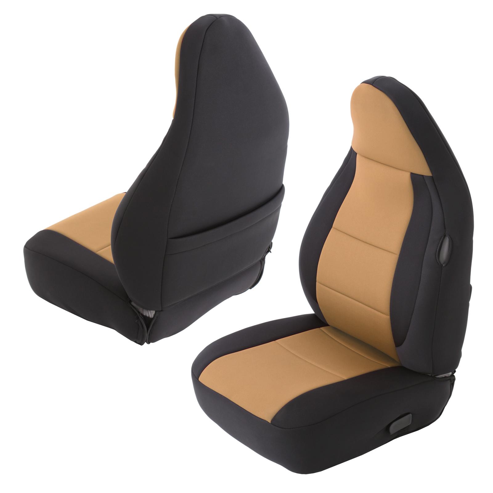 Neoprene Seat Cover 03-06 Wrangler TJ Set Front/Rear Tan Smittybilt