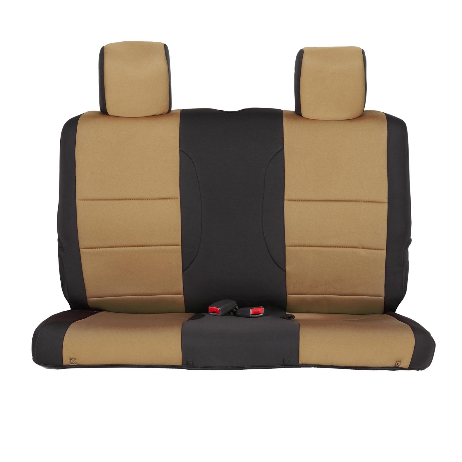 Neoprene Seat Cover 07-12 Wrangler JK 2 DR Set Front/Rear Tan Smittybilt