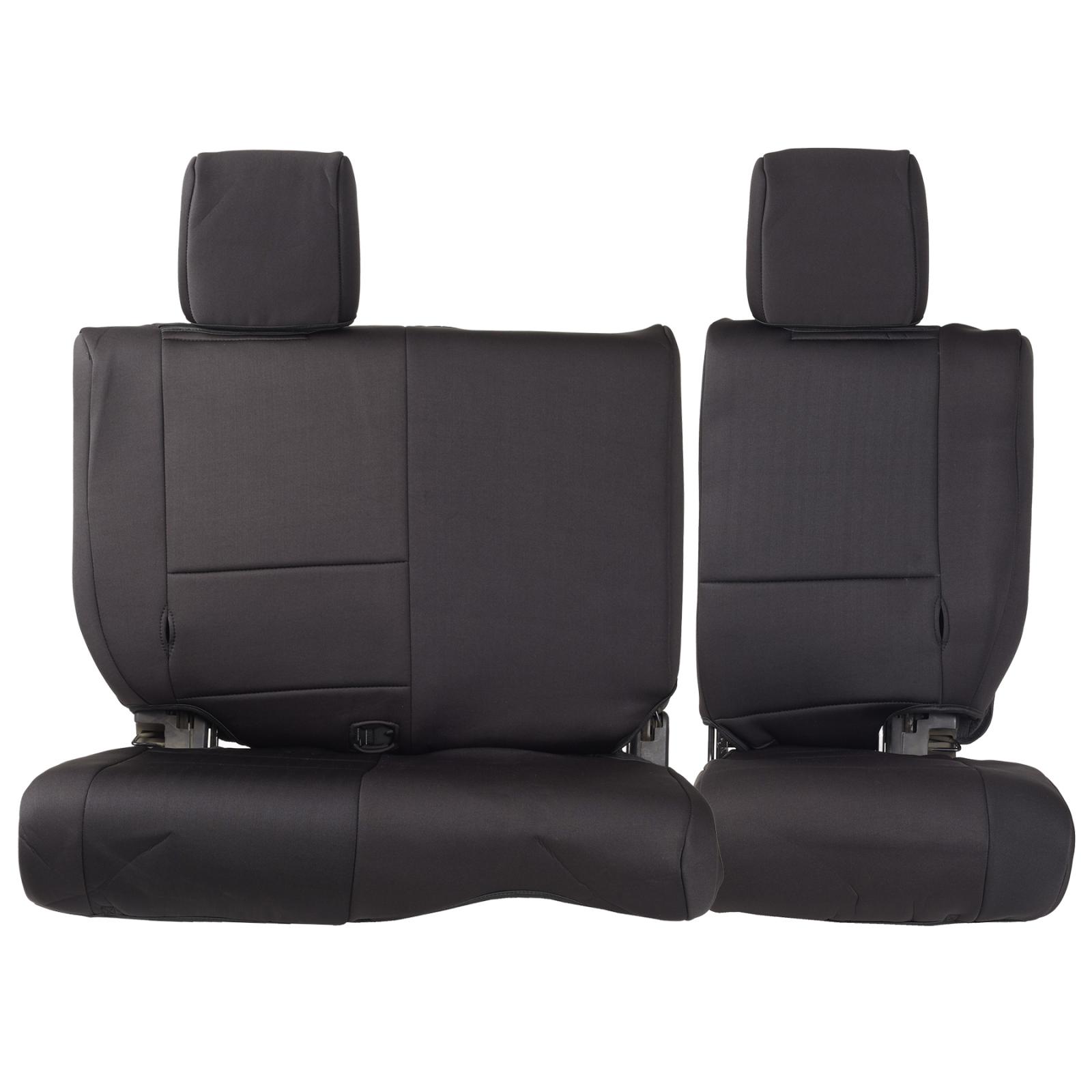 Neoprene Seat Cover 13-18 Wrangler JK 4 DR Set Front/Rear Black Smittybilt 