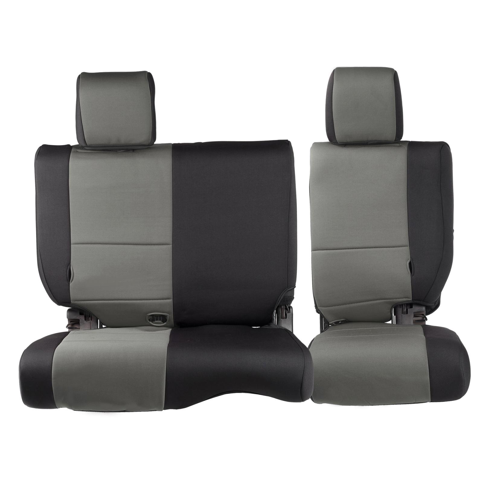 Neoprene Seat Cover 2007 Wrangler JK 4 DR Set Front/Rear Charcoal Smittybilt