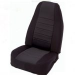 Neoprene Seat Cover Front Set 91-95 Wrangler YJ Black/Black Smittybilt