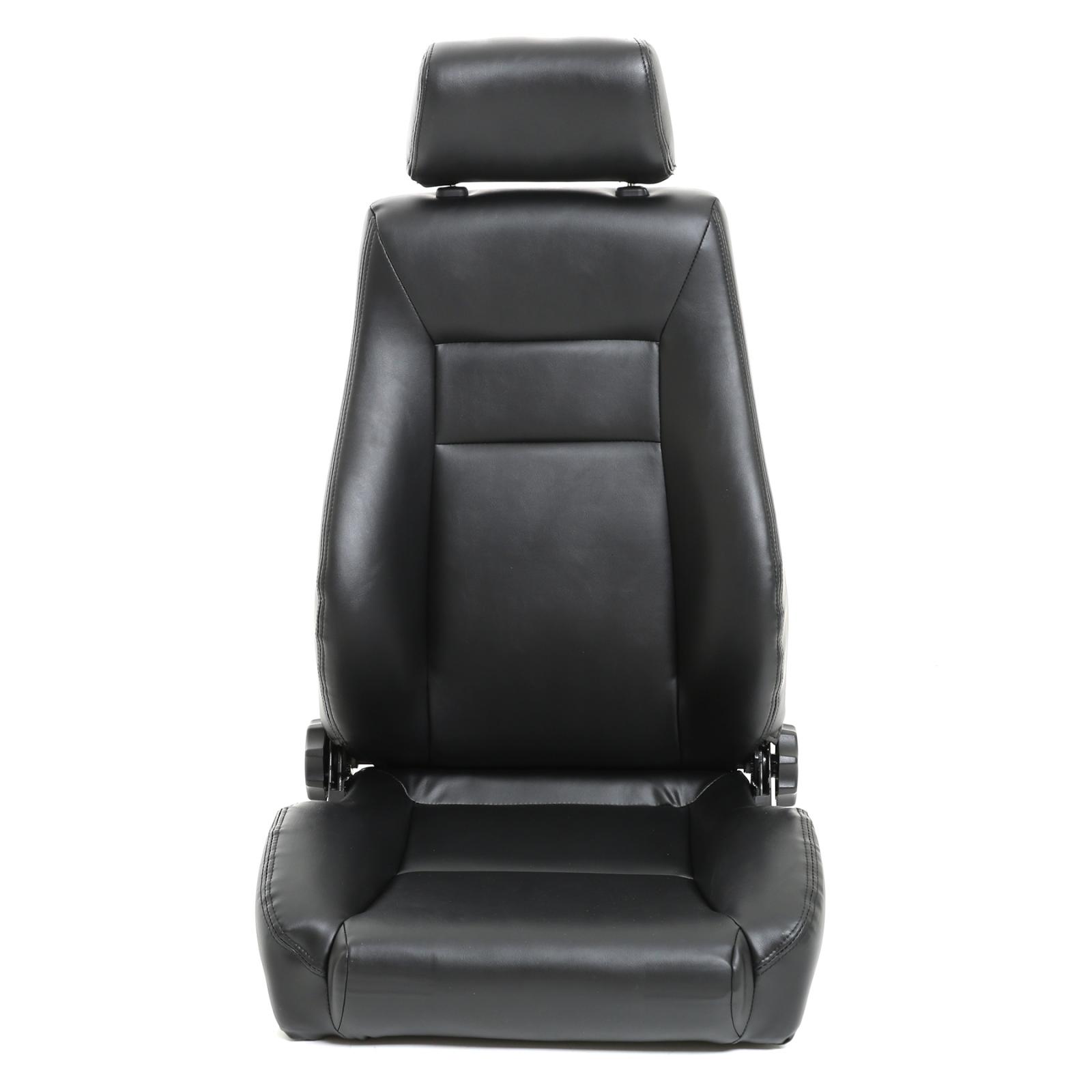 Front Seat Contour Sport Bucket W/ Recliner 76-16 Wrangler CJ/YJ/TJ/LJ/JK Vinyl Black Smittybilt