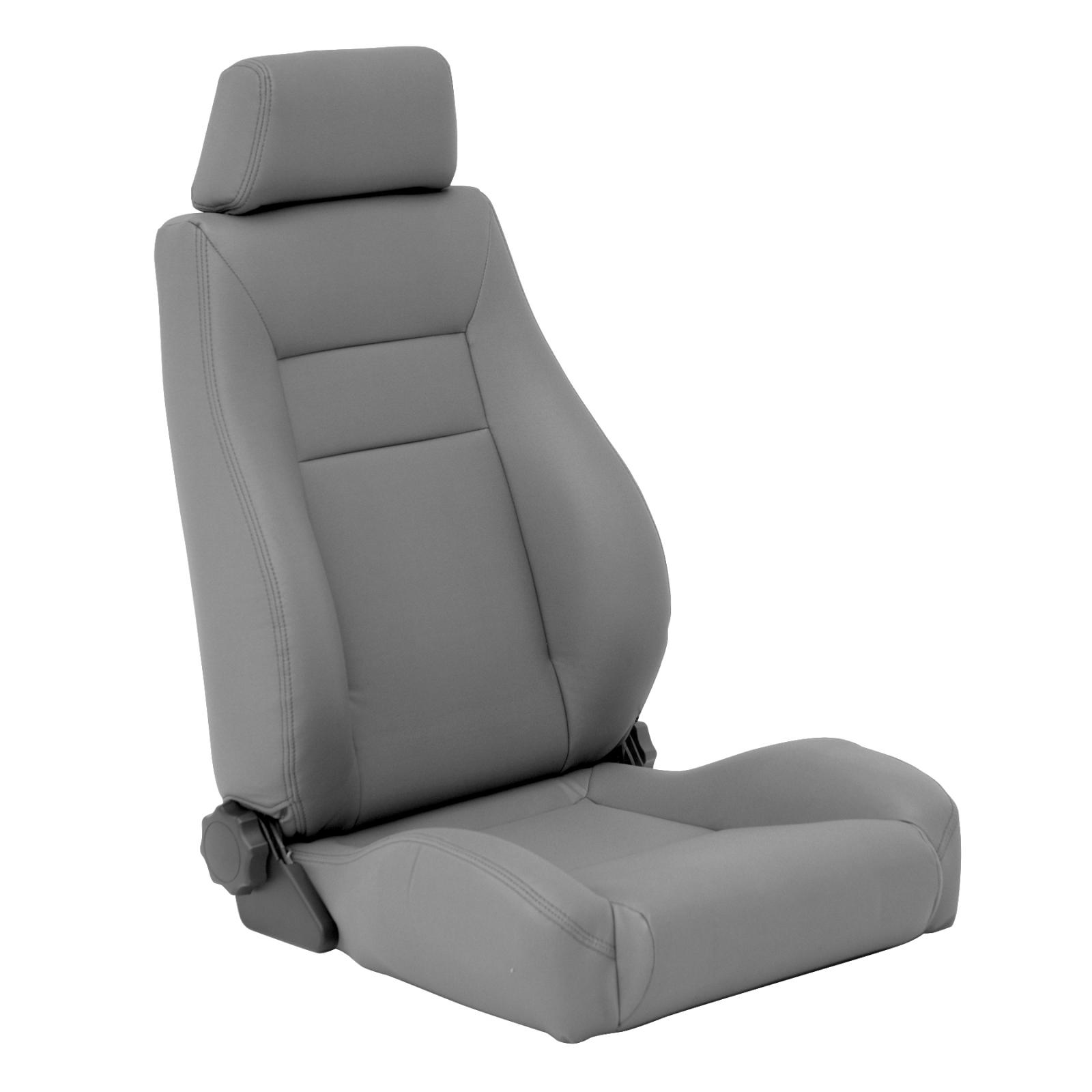 Front Seat Contour Sport Bucket W/ Recliner 76-16 Wrangler CJ/YJ/TJ/LJ/JK Gray Denim Smittybilt