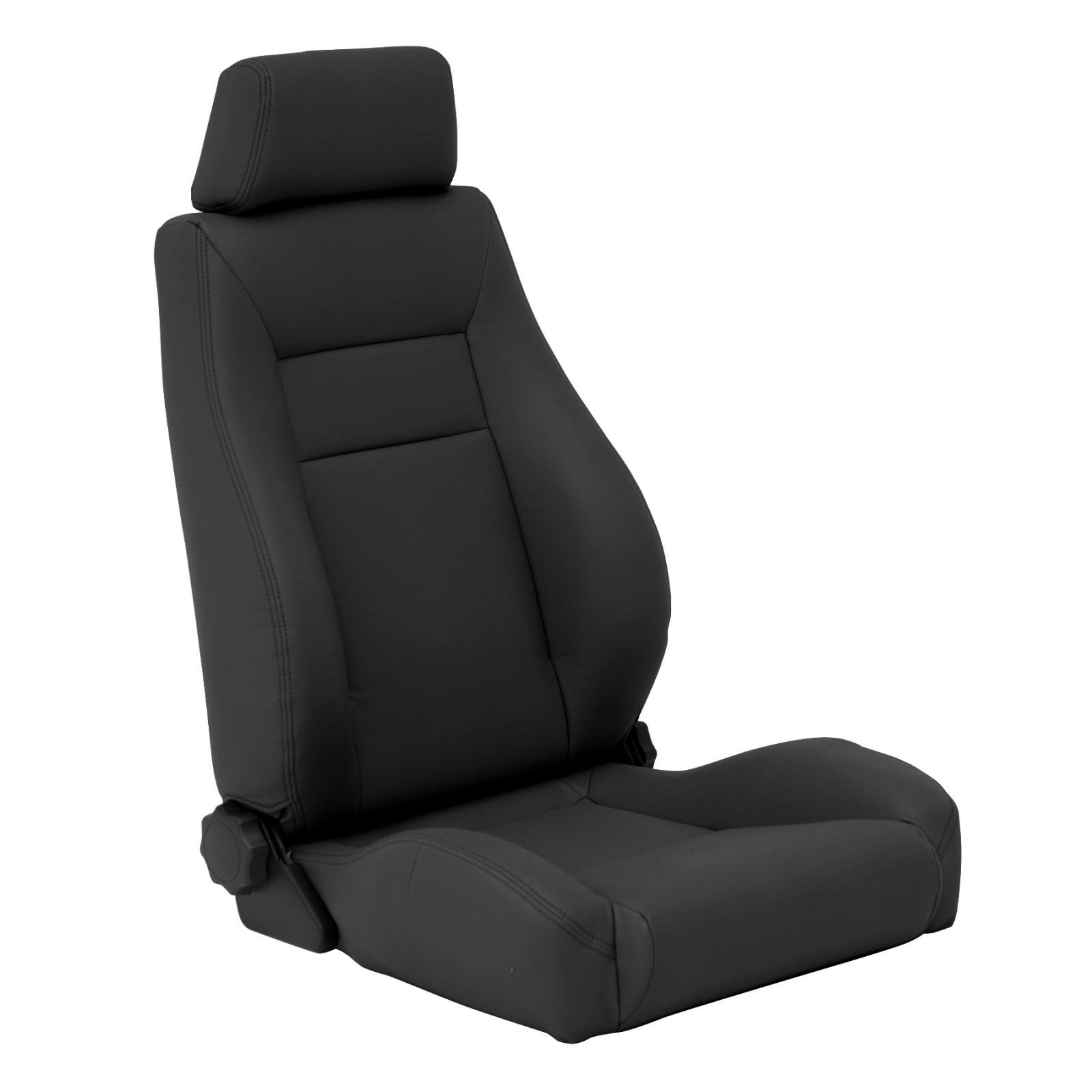 Front Seat Contour Sport Bucket W/ Recliner 76-16 Wrangler CJ/YJ/TJ/LJ/JK Black Denim Smittybilt
