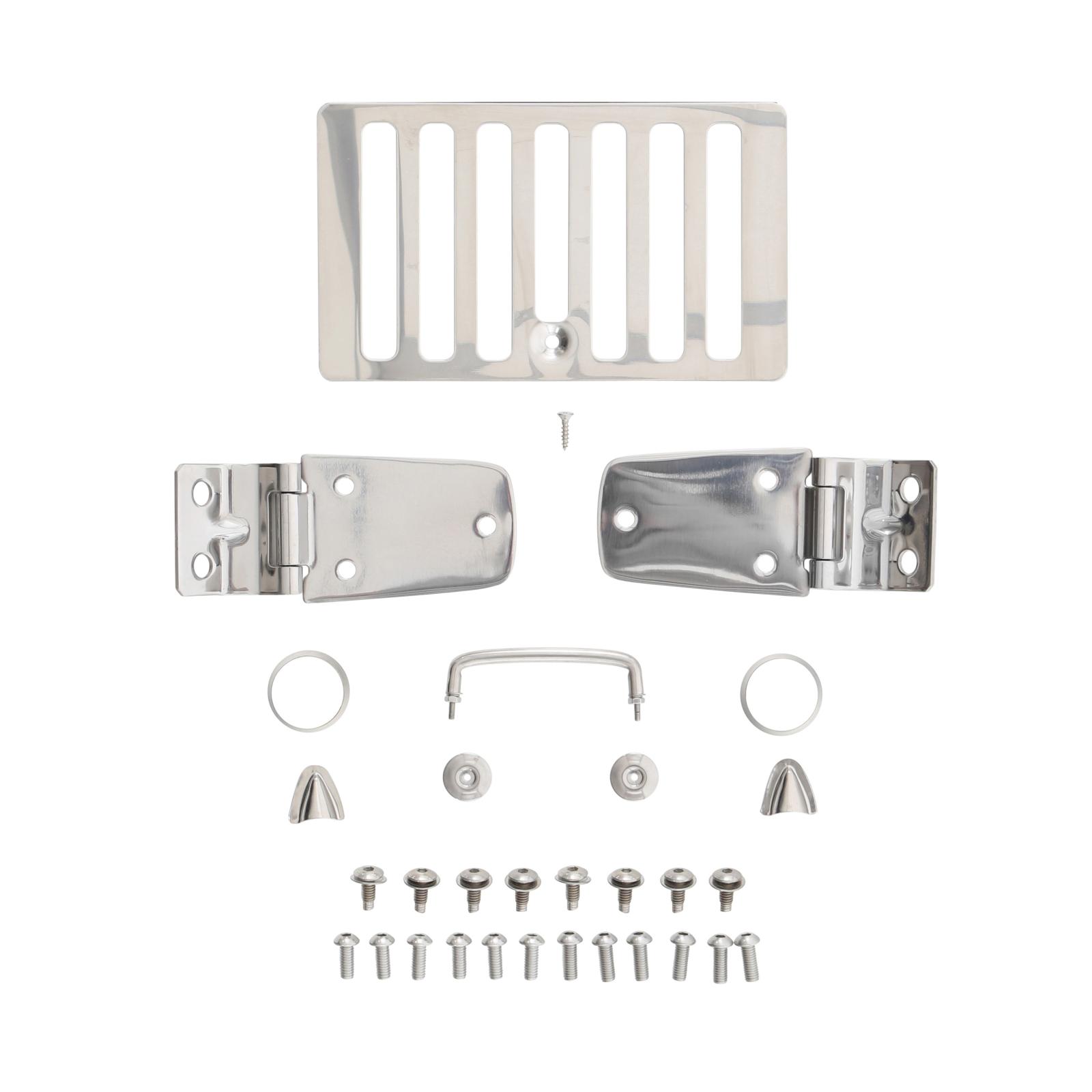 Complete Hood Kit 98-06 Wrangler TJ/LJ Stainless Steel Smittybilt