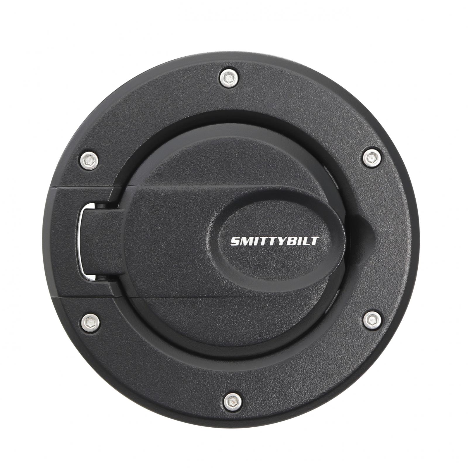 Gas Cover Billet Style 07-18 Wrangler JK Gloss Black Smittybilt