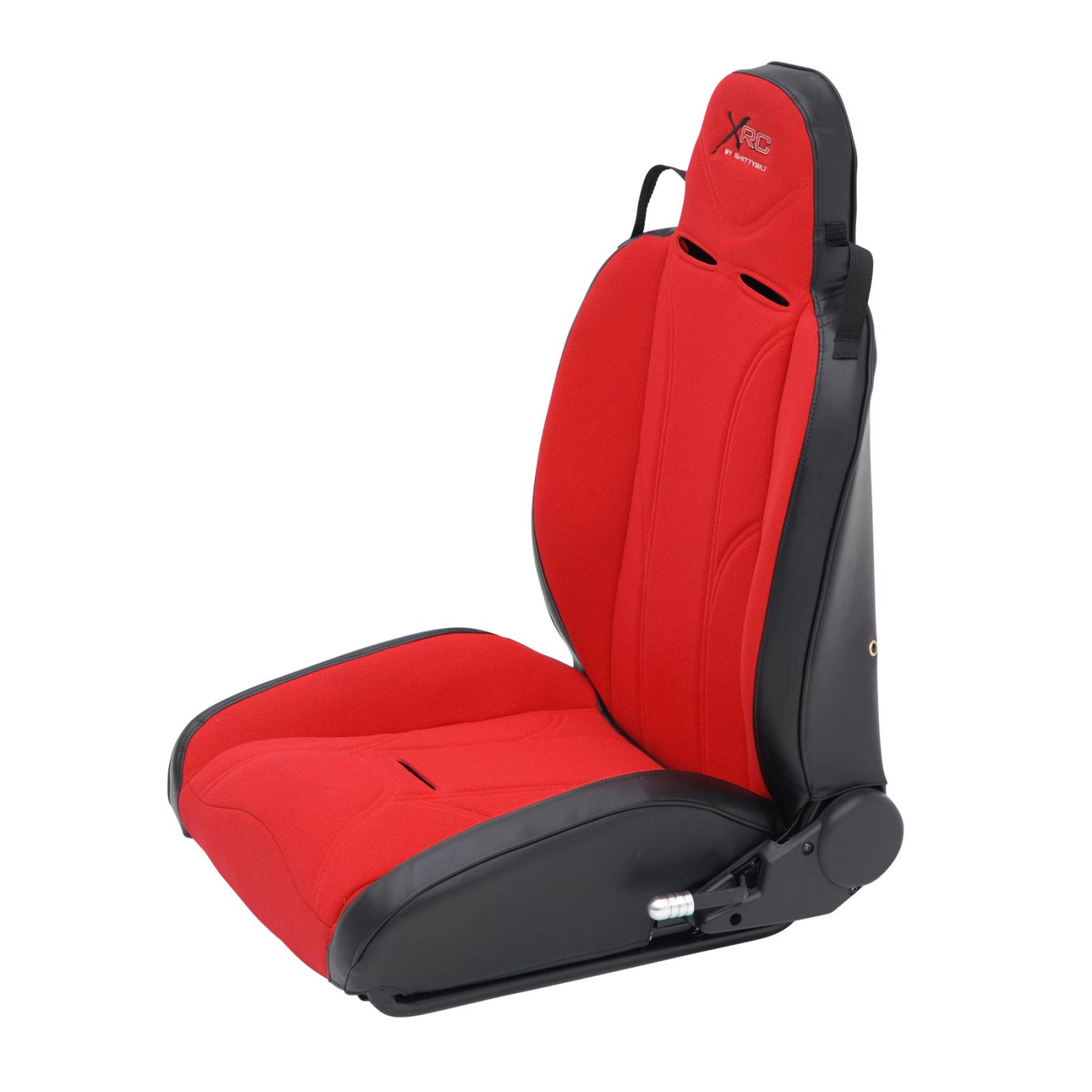 XRC Suspension Seat Drivers Side 76-2018 Wrangler CJ/YJ/TJ/LJ/JK Black Sides Red Center Smittybilt