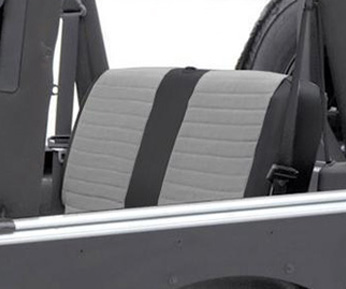 XRC Seat Cover Rear 80-95 Wrangler YJ/CJ Black/Black Center Smittybilt