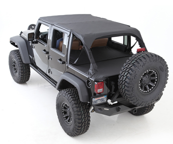 Tonneau Cover Extension For OEM Soft Top 07-18 Wrangler JK Unlimited 4 Door Khaki Diamond Smittybilt