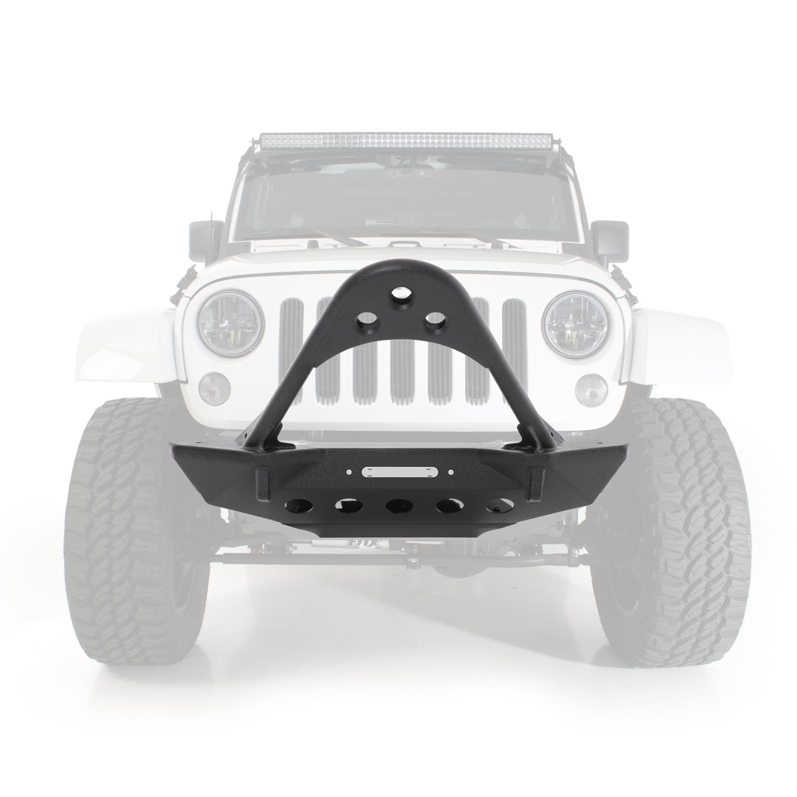 SRC Front Stinger Bumper 07-18 Wrangler JK Black Textured Smttybilt