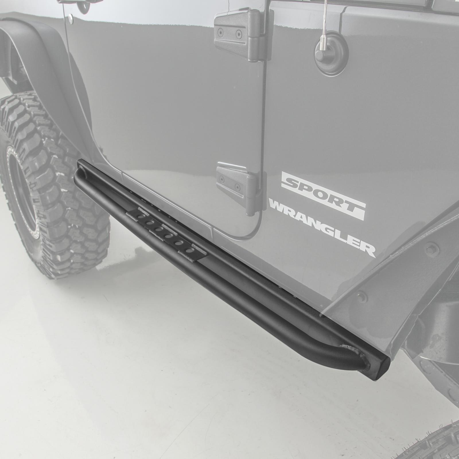 SRC Rock Sliders 07-18 JK Wrangler 2 DR Steel Black Textured Powder Coat Smittybilt