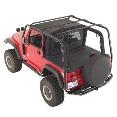 SRC Roof Rack 87-95 Wrangler YJ 300 Lb Rating Black Textured Smittybilt