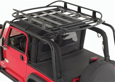 SRC Roof Rack 87-95 Wrangler YJ 300 Lb Rating Black Textured Smittybilt