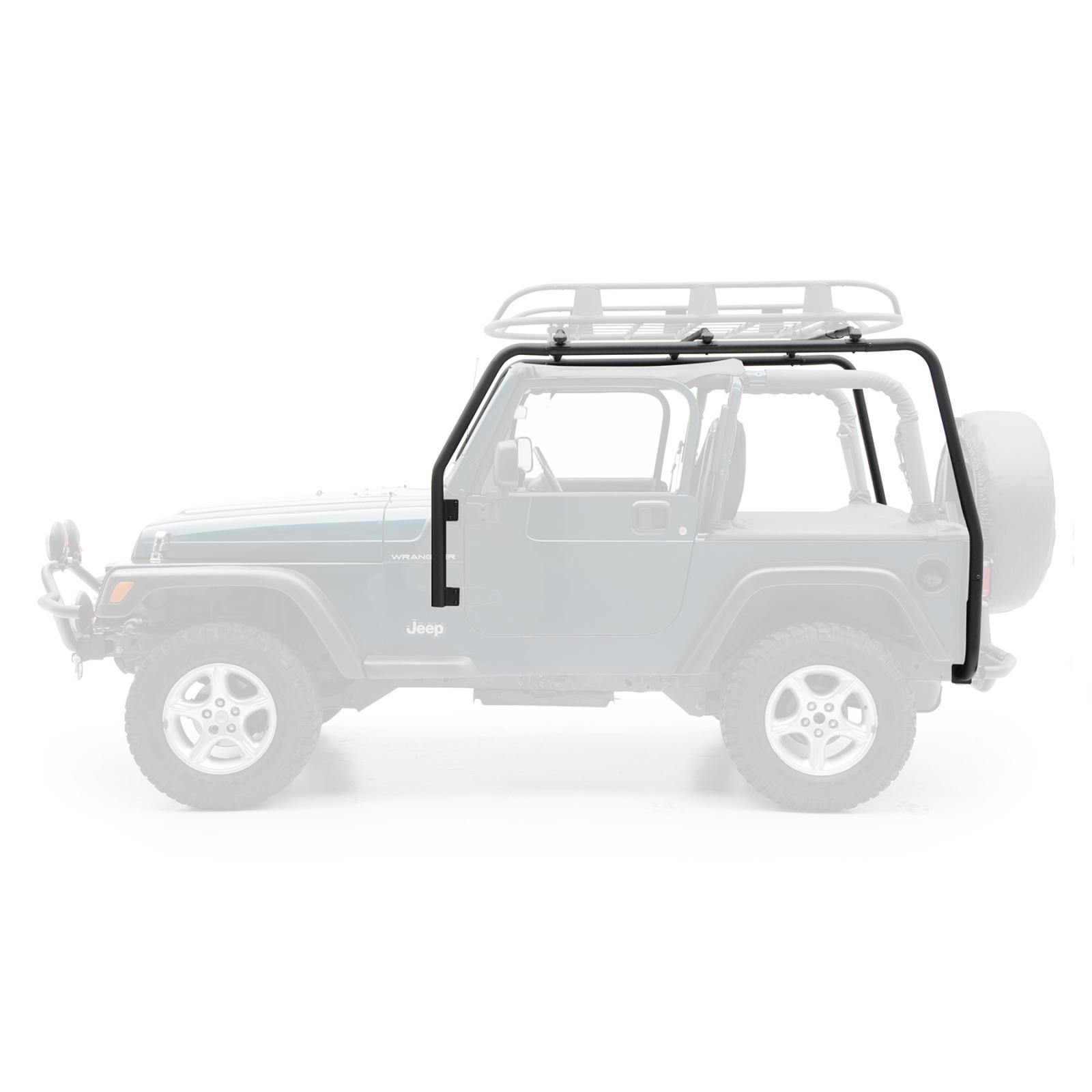 SRC Roof Rack 97-06 Wrangler TJ 300 Lb Rating Black Textured Smittybilt