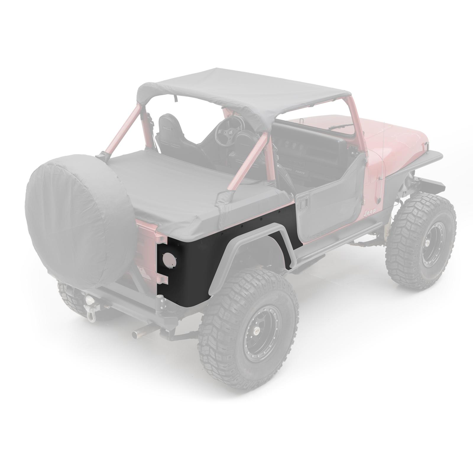 XRC Rear Corner Guards 87-95 Wrangler YJ Black Textured Smittybilt