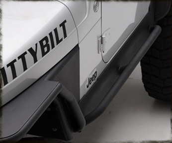 Jeep JK Rock Slider 07-18 Wrangler JK 2/4 Door Atlas XRC Tan Powdercoat Smittybilt