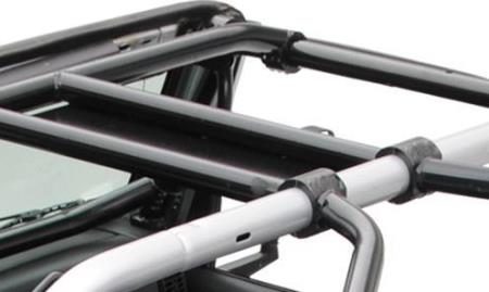 SRC Cage Kit 7 Piece 10-18 Wrangler JK 2 DR Gloss Black Smittybilt