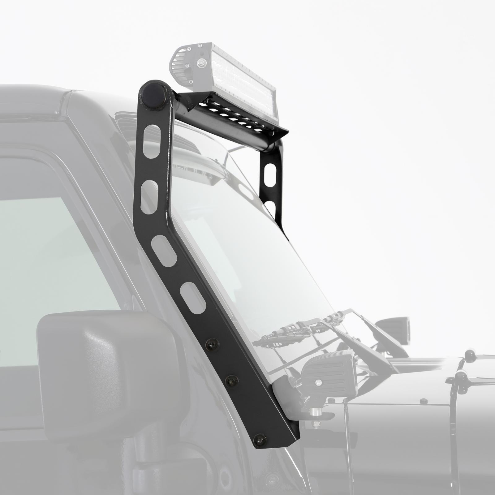 XRC Light Bar 07-18 Wrangler JK Textured Black Windshield Top Smittybilt