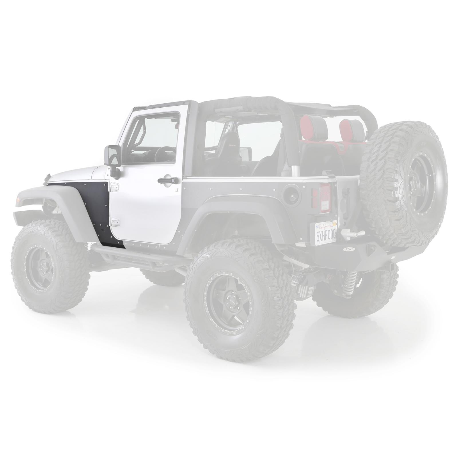 XRC Flat Armor Skins Front 07-18 Wrangler JK Black Textured Smittybilt