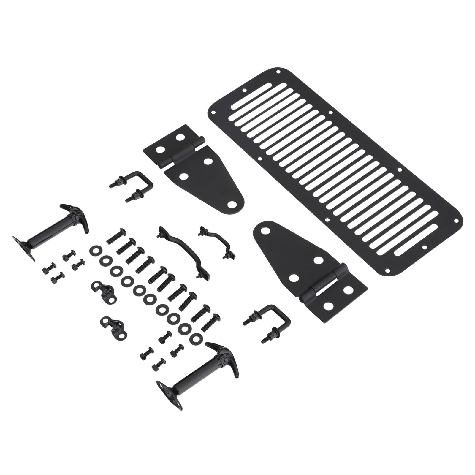 Complete Hood Kit 76-95 Wrangler TJ/CJ Black Smittybilt