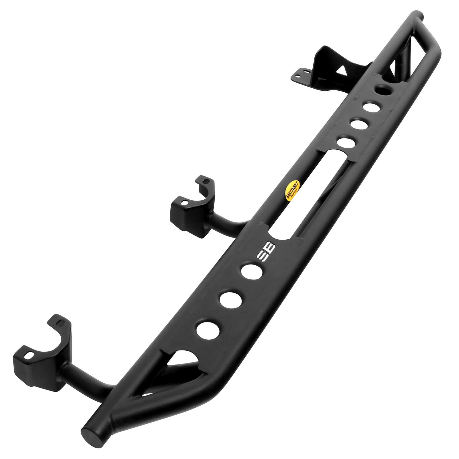 Jeep JL SRC Side Armor w/Steps 4-Door 2018-Present Wrangler JL 4-DR Pair Black Smittybilt