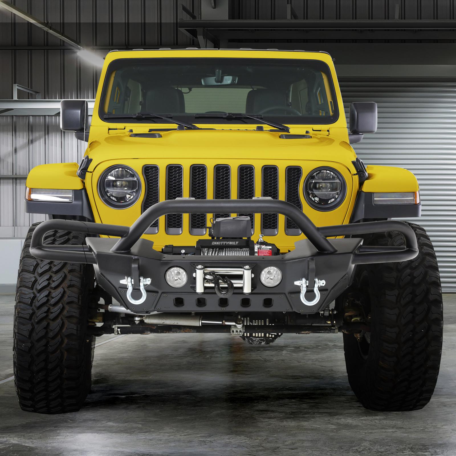 Jeep JL/JT SRC Front Bumper Gen2 Winch Mount D-Ring Mount 2018-Present Wrangler JL and 2020-Present Gladiator JT Black Smittybilt