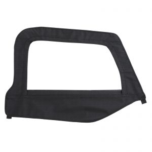 Soft Top Door Skin W/ Frame 97-06 Wrangler TJ Passenger Side Black Diamond Smittybilt