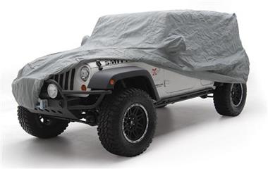 Complete Car Cover 04-06 Wrangler Unlimited/Rubicon Unlimited Gray W/Storage Bag Smittybilt