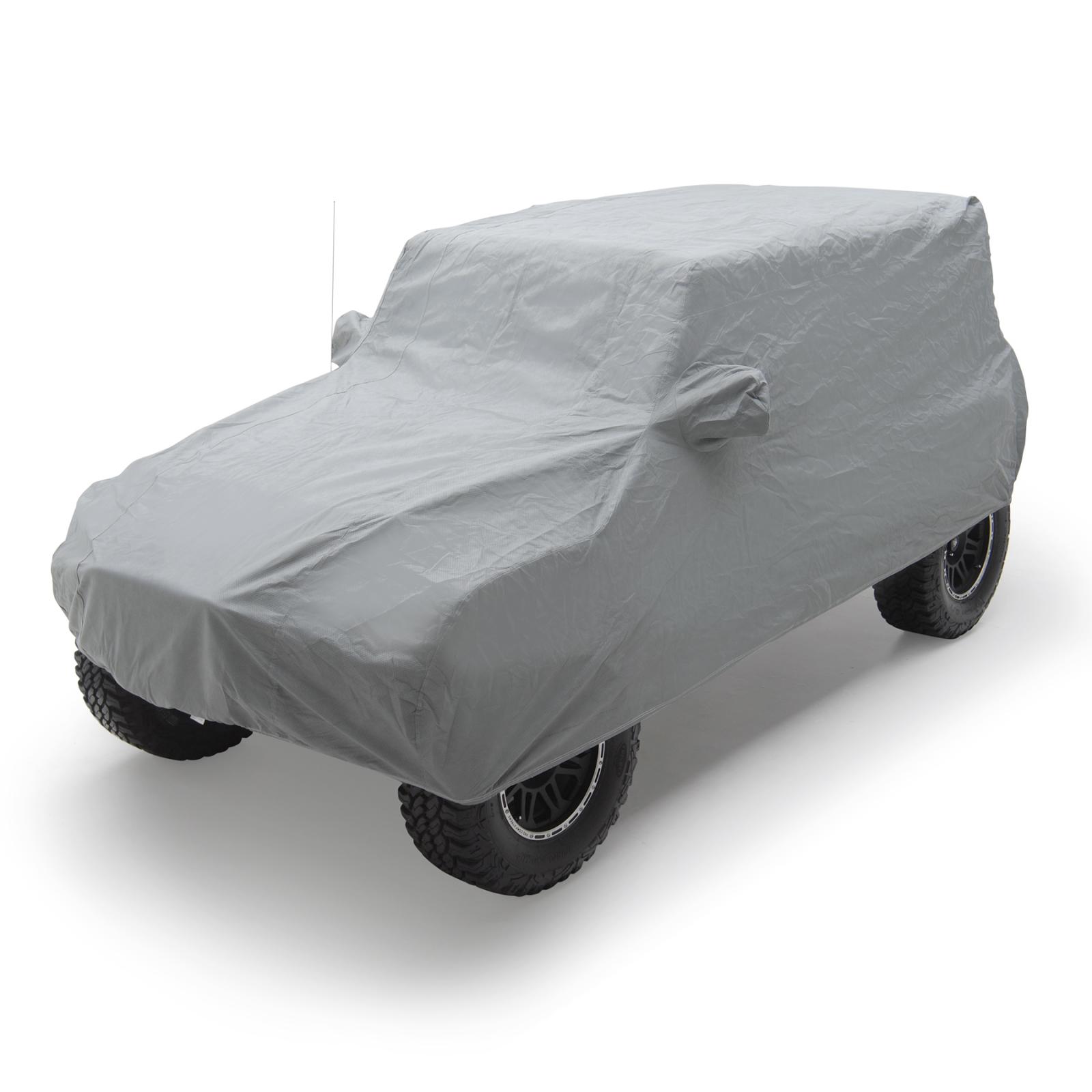 Complete Car Cover 07-18 Wrangler And Rubicon 4 DR Gray W/Storage Bag Smittybilt