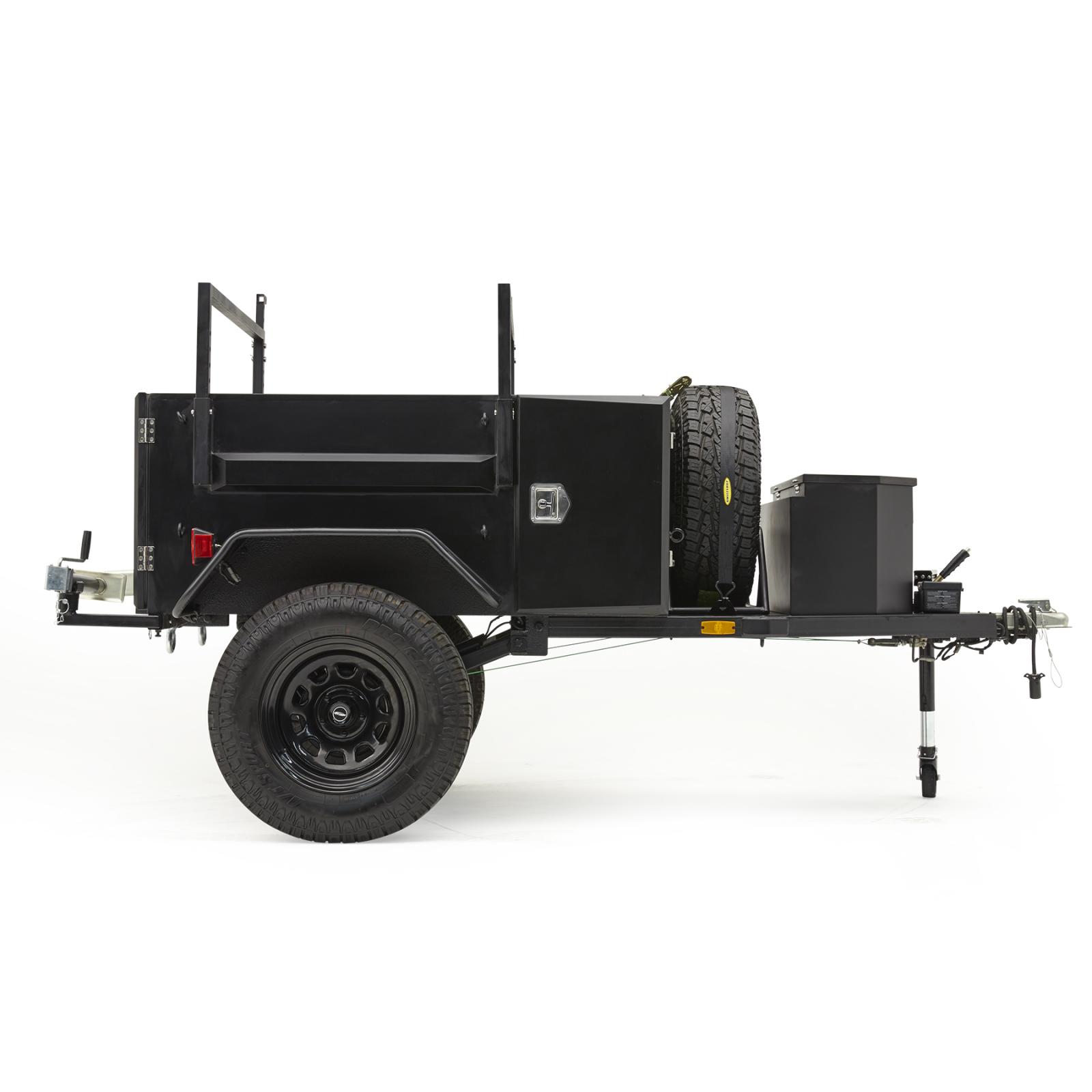 Scout Trailer Kit for Off Grid Overlanding w/ Wheels and Tires Black Smittybilt