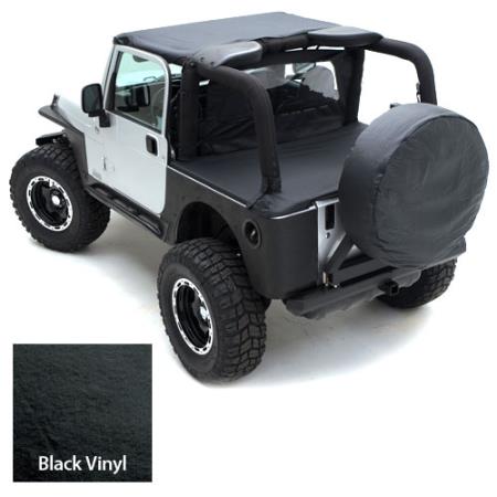 Standard Soft Top 55-75 Jeep CJ5, M38A1 Vinyl Black Smittybilt