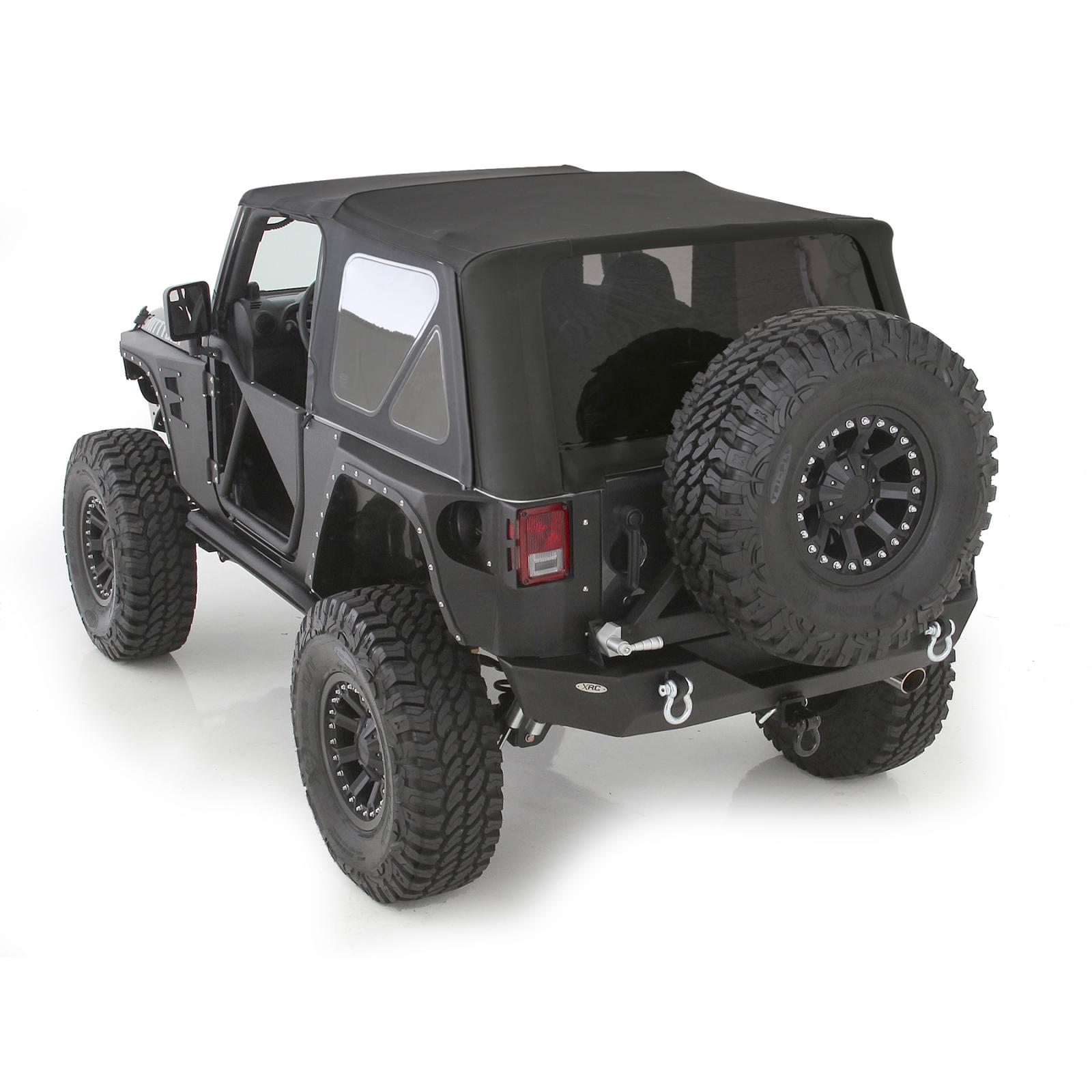 Soft Top 07-09 Wrangler JK 2 DR OEM Replacement W/Tinted Windows Black Diamond Smittybilt