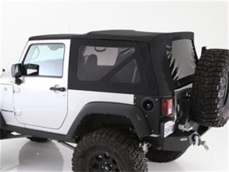 Soft Top Premium Canvas 10-18 Wrangler JK 2 DR OEM Replacement W/Tinted Windows Black Diamond Smittybilt