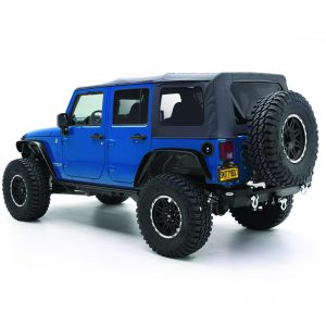 Soft Top 07-09 Wrangler JK 4 DR OEM Replacement W/Tinted Windows Black Diamond Smittybilt