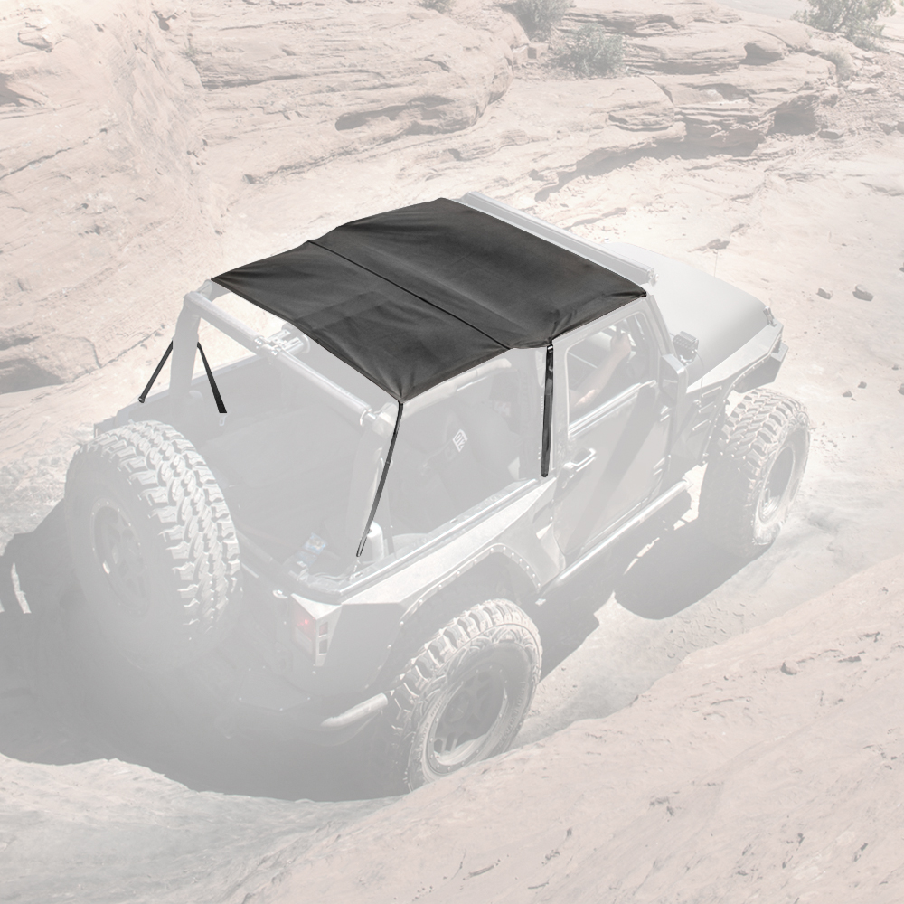 Extended Soft Top 10-18 Wrangler JK 2 DR Black Diamond Smittybilt