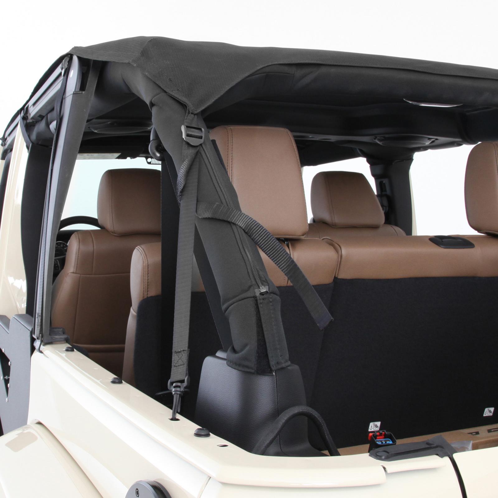 Mesh Extended Soft Top 10-18 Wrangler JK 4 DR Black Smittlybilt