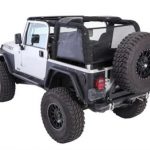 Cloak Extended Mesh Top 07-18 Wrangler JK 2 DR Sides/Rear Black Mesh Smittybilt