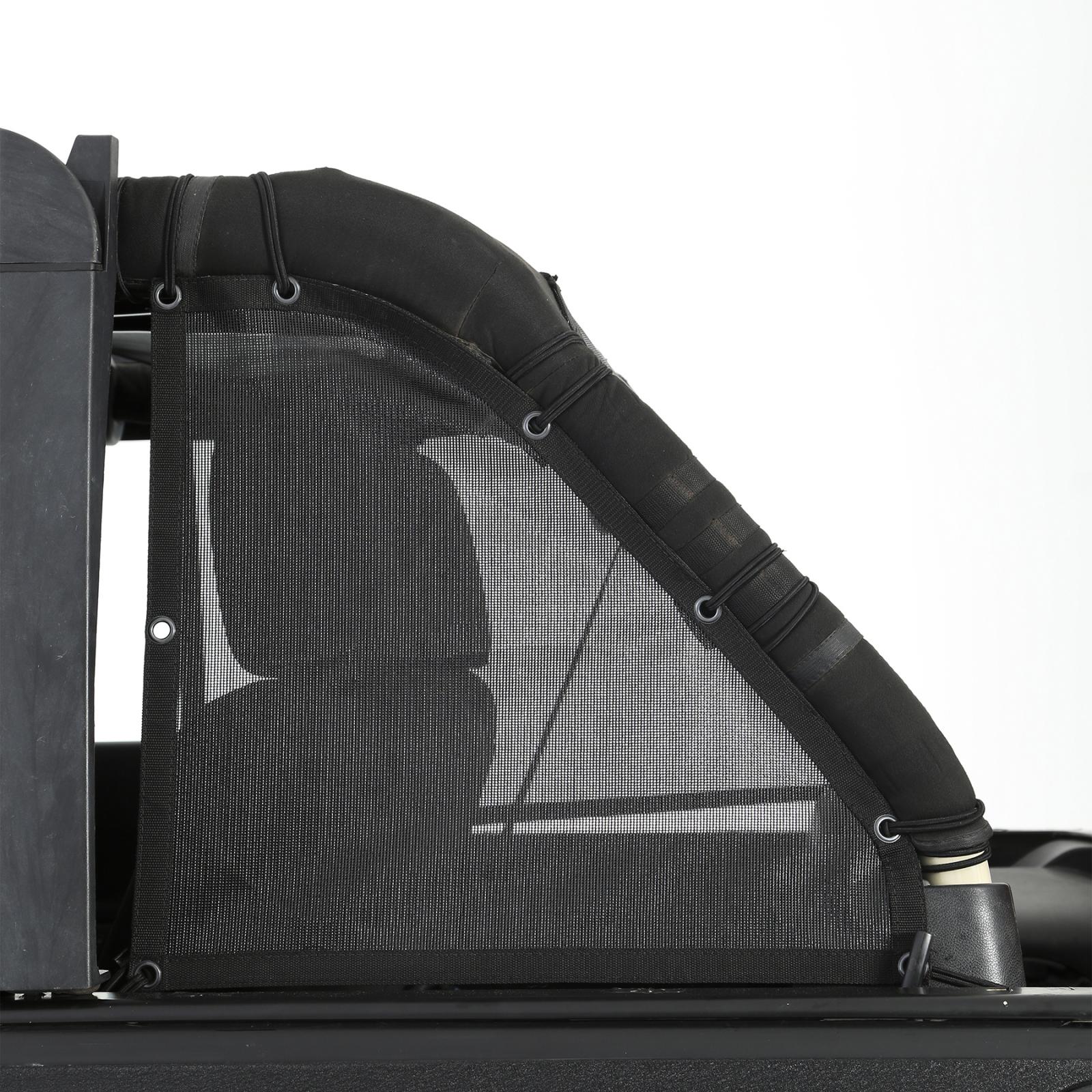 Cloak Extended Mesh Top 07-18 Wrangler JK 4 DR Sides/Rear Black Mesh Smittybilt