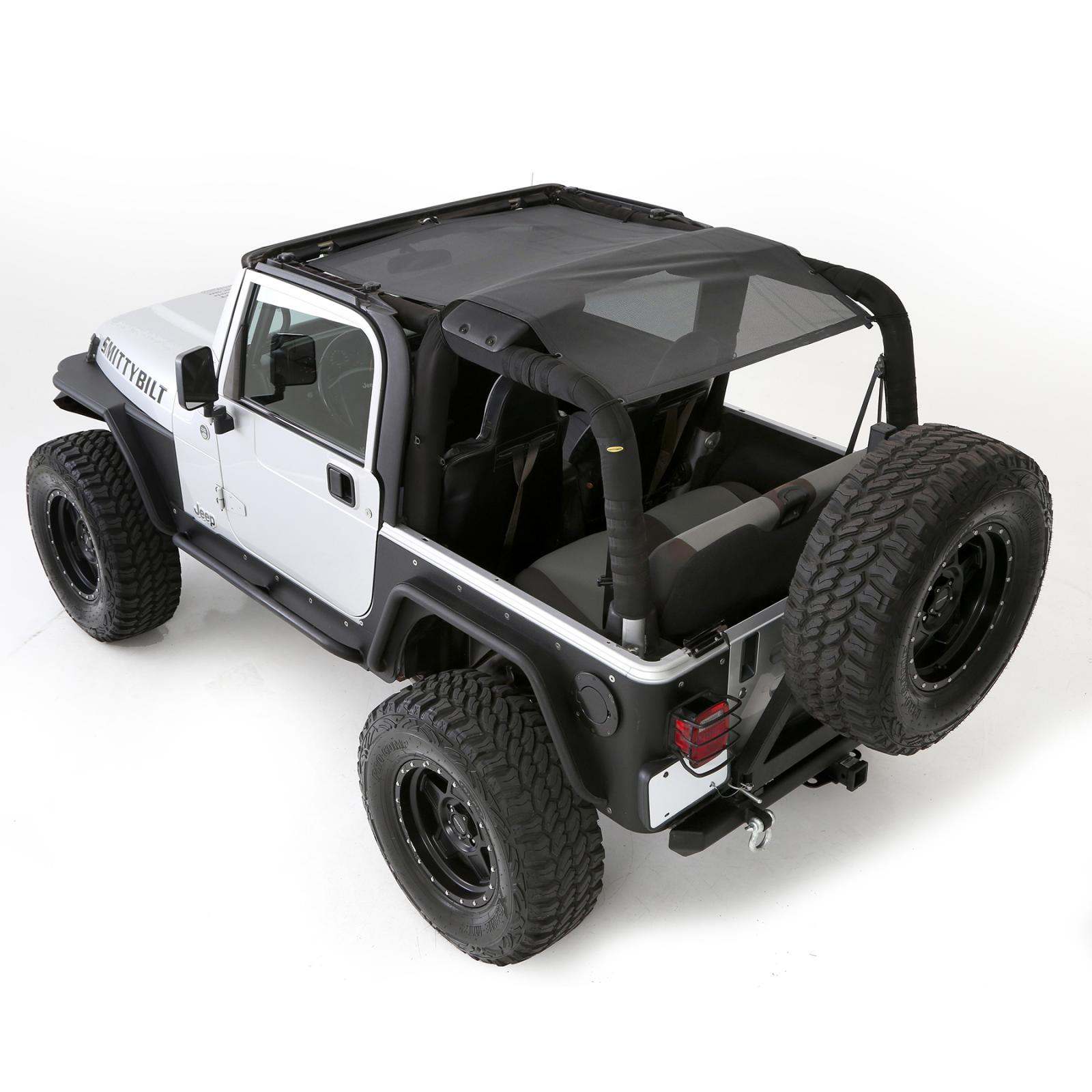 Cloak Extended Mesh Top Wrangler 97-06 TJ Black Smittybilt